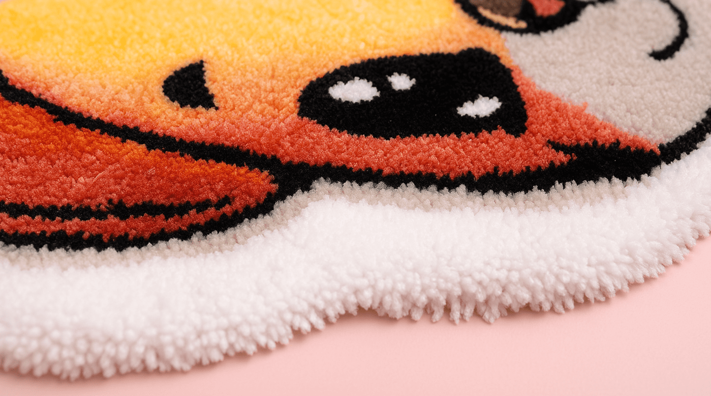 Playful animal shaped rug for dorm or cozy nook