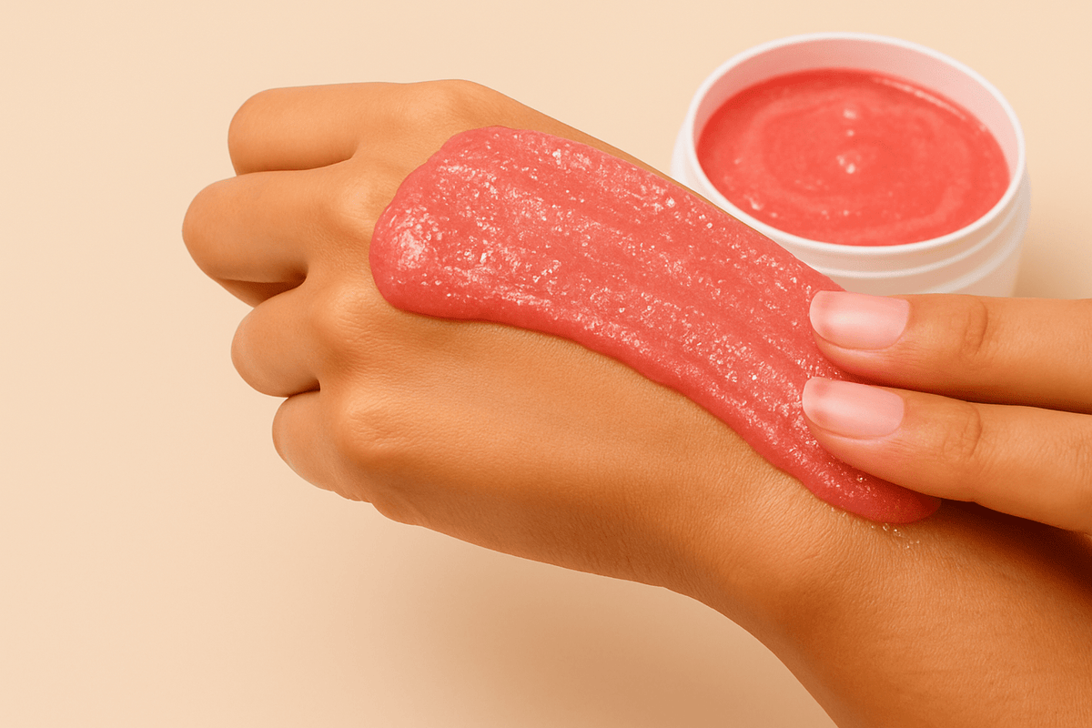 Foaming Sugar Scrub with Pink Clay 